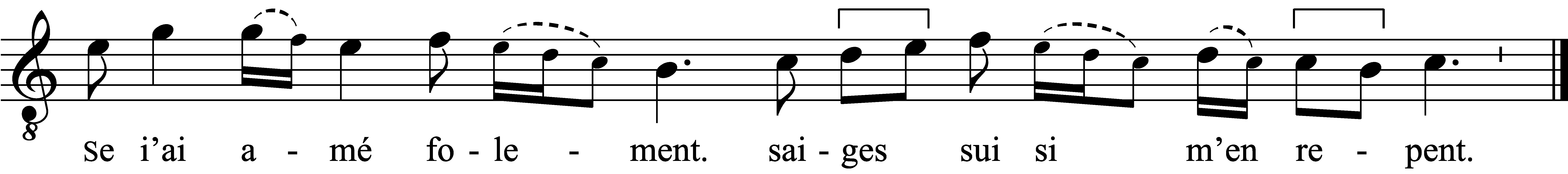 Refrain musical notation